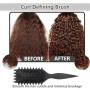 Brosse à boucler, brosse coiffante pour cheveux bouclés d'hommes et de femmes pour fixer et modeler les boucles, réduire les mèc