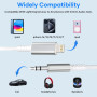 Esiposs Cable Jack i Phone 1,2M [Certifié MFi] Audio Cable Auxiliaire Voiture i Phone Light-ning Cable i Phone Jack 3.5mm Compat