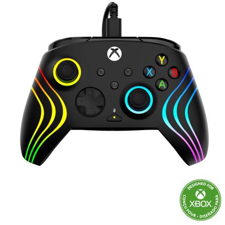 Turtle Beach Afterglow Wave Controller Noir Manette de jeu RGB filaire - Licence pour Xbox Series XS, Xbox One et Windows - Bout