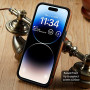 Sibada Coque iPhone 14 Pro Max Case Logo View Compatible avec Cuir végétalien Fin de qualité supérieure, Classique et élégante, 