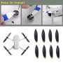 YINETTECH Lot de 8 hélices de Rechange avec vis et Tournevis à dégagement Rapide et Faible Bruit pour DJI Mavic Mini 4726F Point
