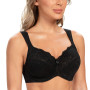 CASOLACE Soutien-Gorge Femme Grande Taille avec Armatures Minimiseur Sexy Dentelle