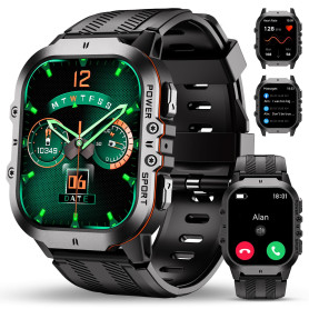 OUKITEL Montre Connectée Homme,1.96"HD Smartwatch avec Appel Bluetooth,100+ Mode Sportifs,Montre Sport pour Surveiller Cardio,Po OUKITEL Montre Connectée Homme,1.96"HD Smartwatch avec Appel Bluetooth,100+ Mode Sportifs,Montre Sport pour Surveiller Cardio,Po