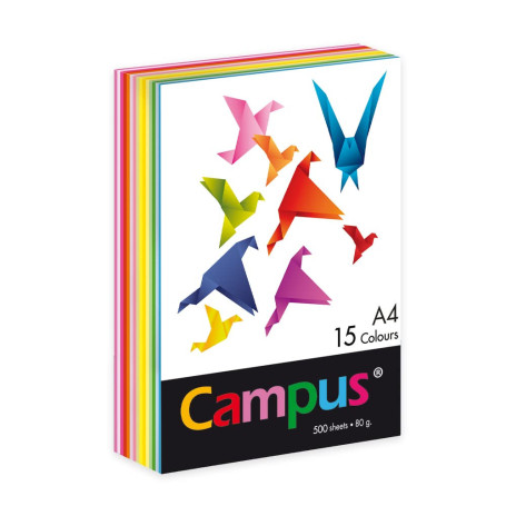 Plus Office couleur 002210 – Papier, 500 feuilles, 80 g, 15 couleurs, A4