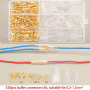 320pcs Laiton Bullet Connecteurs Kit, Mâle et Femelle Double Bullet Terminal Connecteur avec Manchons Isolants, Cosses Electriqu