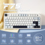EPOMAKER x Aula F75 Clavier Mécanique Gasket à 75%, sans Fil/Bluetooth/USB-C, avec Cinq Couches de Coussinets, Bouton, RVB, Batt