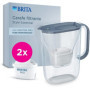 Carafe filtrante BRITA - Style Essential Bleu minéral - Capacité 2,4L dont 1,4L d'eau filtrée - 2 filtres Maxtra Pro Pure 52,...