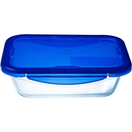 Lot de 3 Lunch Box - PYREX - Cook & Go - Verre - Rectangulaire - Couvercle hermétique - 0,8 L