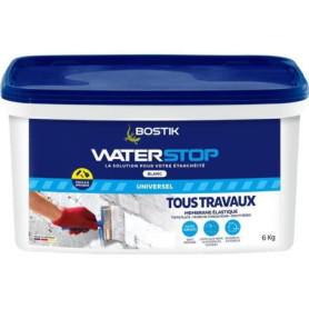 Membrane d'étanchéité - BOSTIK - Waterstop - Seau 6 kg - Réparation fuites - Blanc