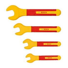 Bosch Professional set de clés plates VDE (avec 4 clés plates : 8 mm, 10 mm, 13 mm et 17 mm, certifiées jusqu'a 1 000 V) Bosch Professional set de clés plates VDE (avec 4 clés plates : 8 mm, 10 mm, 13 mm et 17 mm, certifiées jusqu'a 1 000 V)