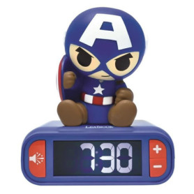 Réveil veilleuse digital LEXIBOOK - Captain America - 3D lumineux et sonore - Enfant Réveil veilleuse digital LEXIBOOK - Captain America - 3D lumineux et sonore - Enfant