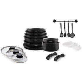 Batterie de cuisine induction - Arthur Martin - AM558 - Aluminium - 20 pieces - Poignée amovible - Tous feux dont induction