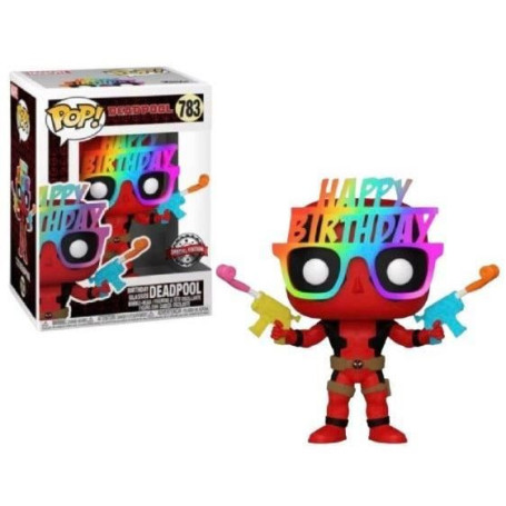 Figurine Funko Pop! Marvel : Deadpool Birthday Glasses  Tete oscillante 783