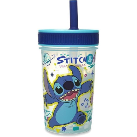 Gobelet a paille - THERMOBABY - LILO & STITCH - 420 ml - Anti-fuite - Sans BPA