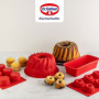 Ensemble de 2 moules a muffins 6 empreintes - DR oeTKER - Flexxibel Love - 30 x 18 cm