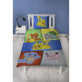 Parure de lit - POKEMON - Pikachu et Starter 1G V - Microfibre - 1 housse de couette 140 x 200 cm + 1 taie 63 x 63 cm