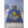 Parure de lit réversible - POKEMON - Pikachu et Starter 1G II - Microfibre - 1 housse de couette 140 x 200 cm + 1 taie 63 x 63 c