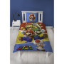 Parure de lit réversible - MARIO BROS - Mario et ses amis IV - Microfibre - 1 housse de couette 140 x 200 cm + 1 taie 63 x 63 cm