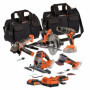 Pack 5 outils - DUAL POWER - 20 V - Perceuse/visseuse + meuleuse d'angle + multi outil oscillant + scies (circulaire, sauteuse)