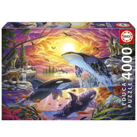 Puzzle - EDUCA - Orques et Loups - 4000 pieces - 136 x 96 cm - Pour adultes a partir de 15 ans