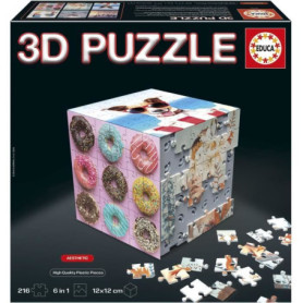 Puzzle 3D - EDUCA - Cube Aesthetic - 216 Pieces - 6 Puzzles de 36 Pieces - Défi 8 Ans + (20125) Puzzle 3D - EDUCA - Cube Aesthetic - 216 Pieces - 6 Puzzles de 36 Pieces - Défi 8 Ans + (20125)