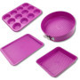 Ensemble de 4 moules - FACKELMANN - Tasty Pâtisserie - 23 a 38 cm - Fuchsia