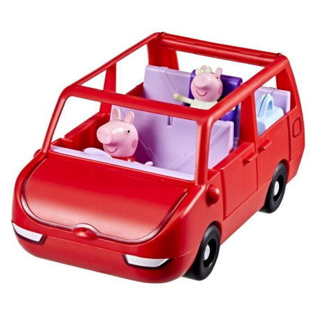 Peppa Pig La grande voiture familiale, coffret avec véhicule et 2 figurines, a partir de 3 ans