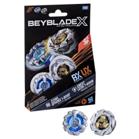 Beyblade X Dual Pack Toupie Cowl Sphinx 1-80GF et Crest Leon 7-60GN, des 8 ans Beyblade X Dual Pack Toupie Cowl Sphinx 1-80GF et Crest Leon 7-60GN, des 8 ans