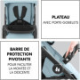 HAUCK - Poussette compacte - SHOP N CARE - 4 roues - Bleu