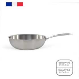 Wok en acier inoxydable - LIVOO - MEP162 - Ø 28 cm - Acier inoxydable - Tous feux dont induction et four - Made in France Wok en acier inoxydable - LIVOO - MEP162 - Ø 28 cm - Acier inoxydable - Tous feux dont induction et four - Made in France