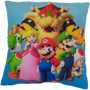 Coussin double face - Carré - MARIO BROS - Mario et ses amis - Microfibre - 40 x 40 cm