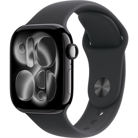 Apple Watch Series 11 GPS + Cellular - 42mm - Boîtier Jet Black Aluminium - Bracelet Black Sport Band - S/M 686,38 €