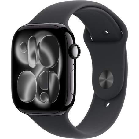Apple Watch Series 11 GPS + Cellular - 46mm - Boîtier Jet Black Aluminium - Bracelet Black Sport Band - M/L 721,95 €