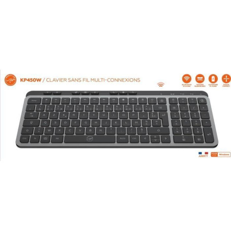 Clavier compact - Touches plates - MOBILITY LAB - KP450W - AZERTY - FR - Multi-connexions - Noir 55,79 €