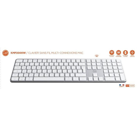 Clavier sans fil - Touches plates - MOBILITY LAB - KMP2000W - AZERTY - FR - Multi-connexions - Blanc 54,13 €