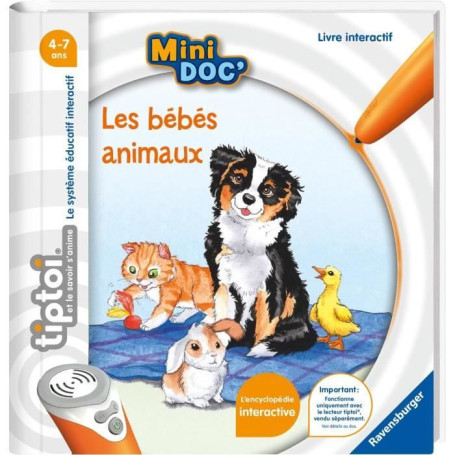 tiptoi,  Livre interactif,  Mini Doc',  Les bébés animaux, 4 ans, 13099022, Ravensburger