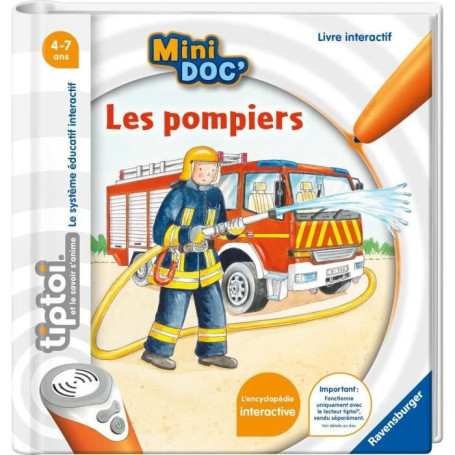 tiptoi, Livre interactif, Mini Doc' Les pompiers, 4 ans, 13099023,Ravensburger