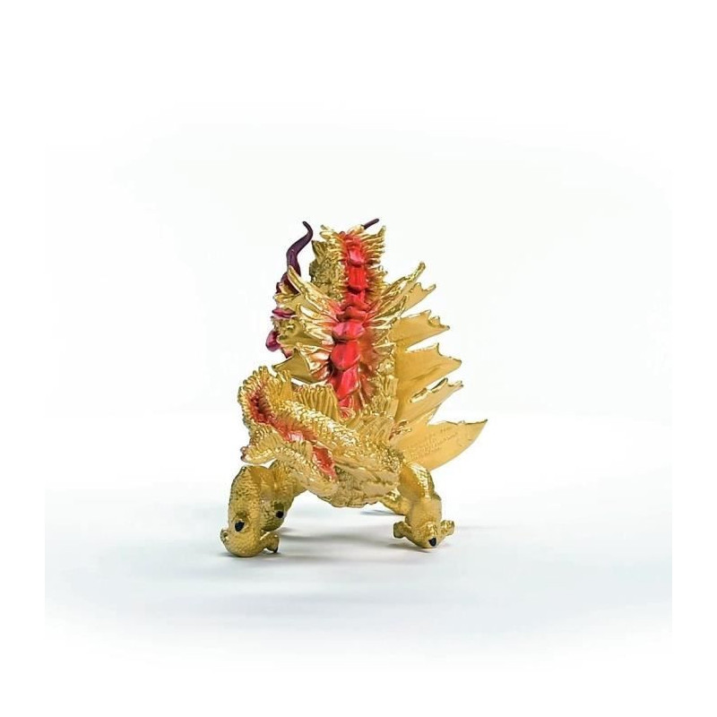 Figura De Dragón Schleich Año Nuevo Lunar – Dorado Con Detalles Rojos Y Ojos Verdes, 29x12x12 Cm, De La Colección ELDRADOR CREATURES Para Niños De 7 A 12 Años
