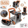 SMOBY - Black+Decker - Diable Bricolo - Jouet d'Imitation - Facile a Tranporter - 18 Accessoires Inclus - A Partir de 3 ans