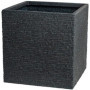 Pot de fleur - STRATA - L - Carré - Slate - 38cm SQ x 39cm H - Couleur Cendres