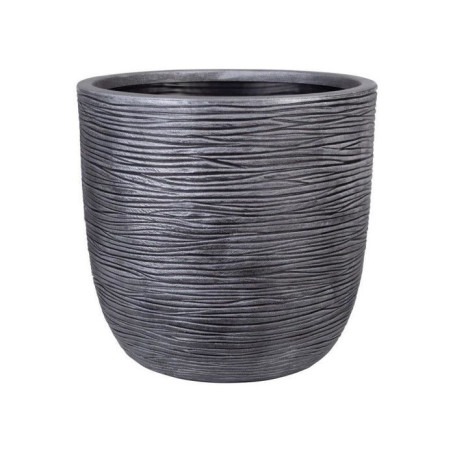 Pot de fleur - STRATA - L - Rond - Amalfi - Ø 42.5cm x 40cm H - Couleur Etain