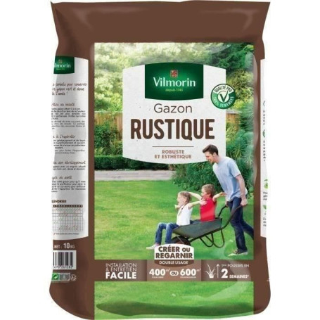 VILMORIN Semences de gazon rustique - 10 kg