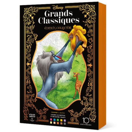 Coloriages mystères Disney - Grands classiques Tome 1 - Collector 10 ans