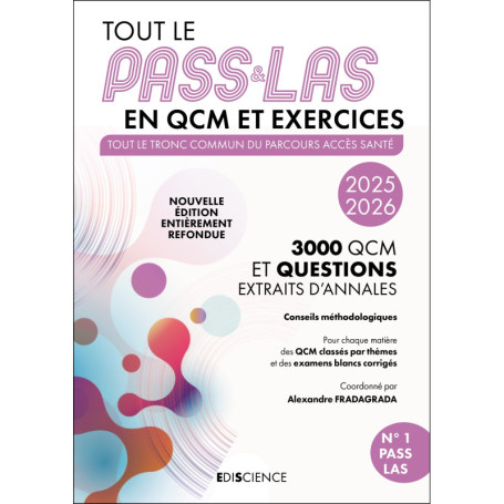 Tout le PASS & LAS en QCM et exercices 2025-2026
