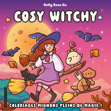 Cosy witchy - Belly Bean - Coloriages mignons pleins de magie - Cosy colo