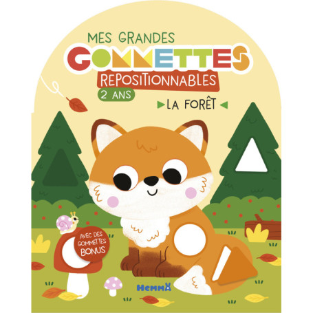 Mes grandes gommettes repositionnables - 2 ans - La forêt - Avec des gommettes bonus
