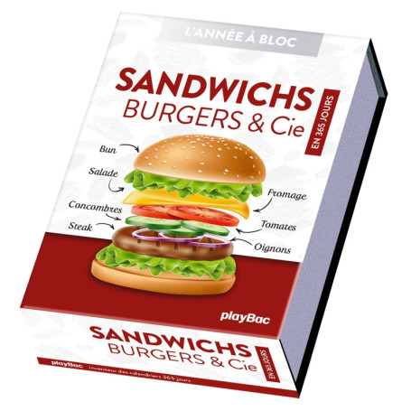 Calendrier Sandwichs, Burgers & Cie en 365 jours - L'Année à Bloc