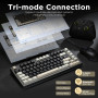 YUNZII RT80 Rapid Trigger Hall Effect Magnetic Switch Clavier De Jeu,75% RGB Mécanique BT/2.4Ghz/Wired,Mount Hot Swap Adjustable