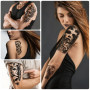 20 Feuilles Tatouage Ephemere Homme, Imperméable Faux Tatouage Autocollant, Réalistes Demi Bras Lion Loup Serpent Rose Joker Crâ