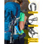 Caianwin 3 Pièces Mousqueton Porte Clé Porte Clef Mousquetons en Métal Porte-Clés Homme pour Accrocher dans Le Sac à Dos, Clés d